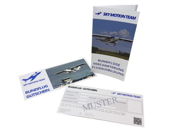 Gutschein für Rundflüge vom Sky Motion Team über verschiedene Regionen in Sachsen, Sachsen-Anhalt und Thüringen