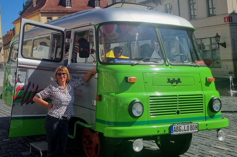 UNterwegs mit dem Robur-Bus Café-Fahrt mit Kohle